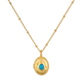 Satya | Lotus Birthstone Locket Necklace