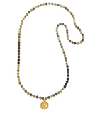 Satya | Inhabit Your Power Smokey Quartz Green Garnet Mala