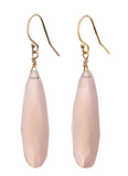 Eles | Long gemstone teardrop earrings