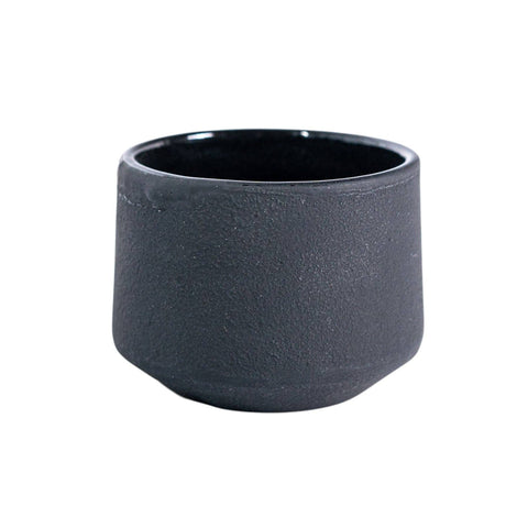 3oz Black Modern Cast Iron Tea Cup