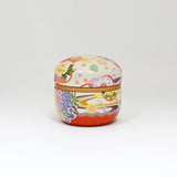 Tea Leaves Container 3.5 FL Oz Floral Red