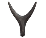 The African Home Goods | Nguni Head Black Iroko | Animal Head Wall Decor| Handmade Farmhouse Decor - Black