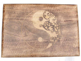LUNGTA | Large Solid Mango Wood Hand Carved Prayer Puja Shrine Altar