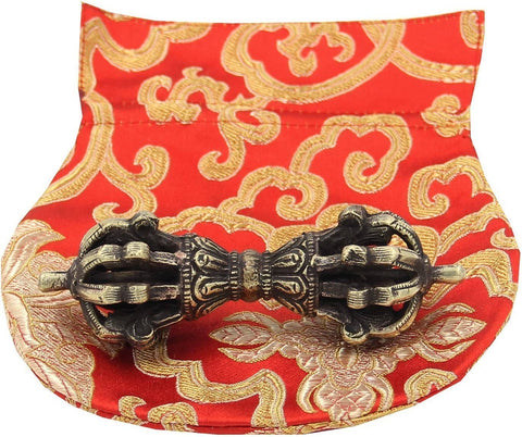 LUNGTA | Tibetan Buddhist Brass (Vajra) Thunderbolt Nine Spokes Dorjee