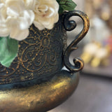Vagabond Vintage | Vintage Ornate Metal Urns