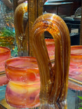 Fascapple glass | Golden Flare Glass Sculpture