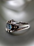 Sterling Silver & 14K Gold, Blue Topaz Ring