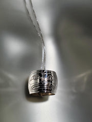 Sterling Silver 'Frog' Large Spirit Bead Necklace
