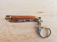 Briar Wood Pocket Knife Key Chain