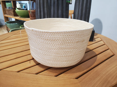 Cyprus Basket In White, Small