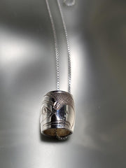 Sterling Silver 'Thunderbird' Small Spirit Bead Necklace