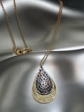 18K Gold & 14K Gold, Sterling Silver, White & Autumn Brilliant Cut Diamonds Necklace