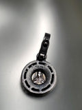 Oxidized Sterling Silver, Black Diamond Pope Pendant