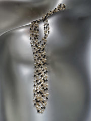 Arunashi 18K  Black Diamond & Keshi Pearl Necklace