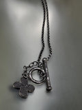 Sterling Silver, Black Rhodium Plate Baby Rolo Chain 30"