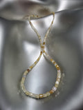 22k Gold & Hand Carved Diamond Beaded Necklace