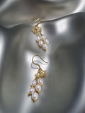 18K Gold & Pearl Chandelier Earrings