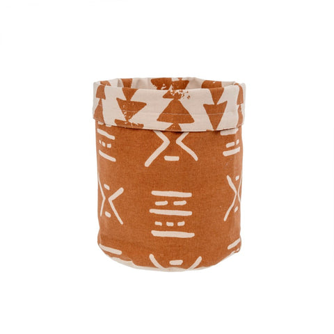 Mali Fabric Basket, Terracotta