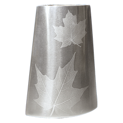 Chaudron | 8" Maple Leaf Etched Pewter Vase