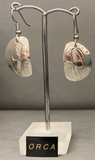 Sterling Silver Totem Earrings - Orca