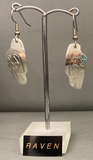 Sterling Silver Totem Earrings - Raven