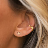 Element Studs - Gold Plate Opal Stud Earrings