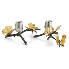 Butterfly Ginkgo Candleholders (Set of 2)