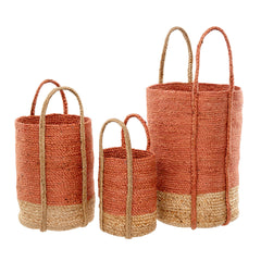 Gibson Jute Basket, Small Coral