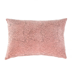 Printed Velvet Pillow, Rose