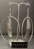Sterling Silver Totem Earrings - Feather