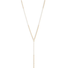 18K Yellow Gold Shimmer Lariat Necklace