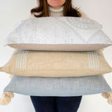 Bora Tassel Pillow, Duck Egg