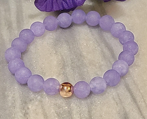 Alora Matte Purple Aquamarine Gemstone bracelet 