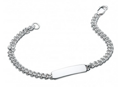 Sterling Silver Simple Identity Bracelet