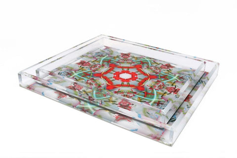 Accent Tray Cocktail - Medium - Kaleidoscope Print