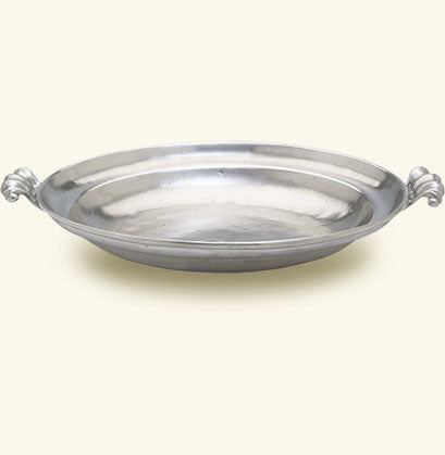 Match | Round, Low Bowl With Scroll Handles
