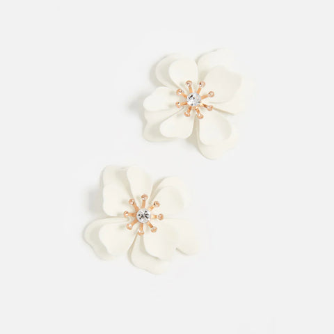 Shashi | Bloom Earrings (white)