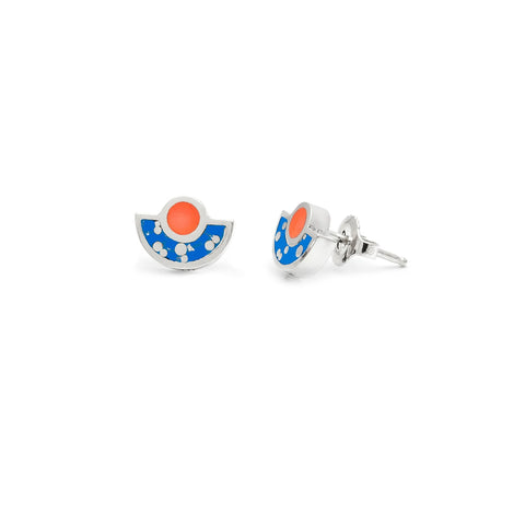Erica Leal - Brae Earrings (blue / peach)
