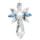 Crystal Guardian Angel Suncatcher - Large, Aquamarine