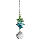 Crystal Sunrise Cascade Suncatcher - Green