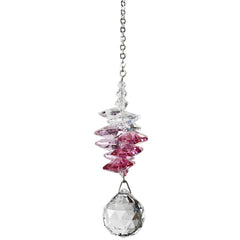 Crystal Sunrise Cascade Suncatcher - Pink