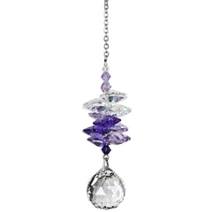 Crystal Sunrise Cascade Suncatcher - Purple