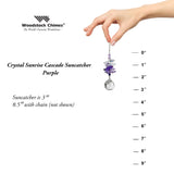 Crystal Sunrise Cascade Suncatcher - Purple