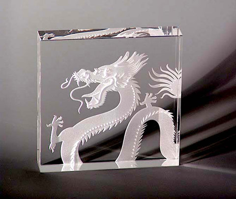 Crystal Dragon Paperweight