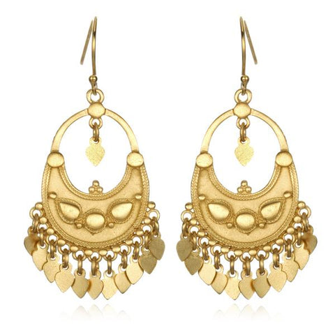 Satya | Gold Veils - Petal Chandelier Earrings