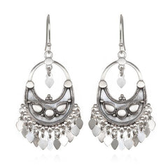 Satya | Silver Veils - Petal Chandelier Earrings
