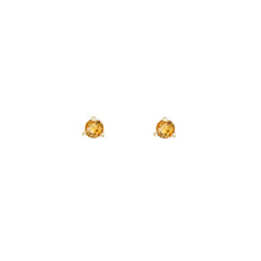 Leah Alexandra | Birthstone Studs - Gold & Citrine