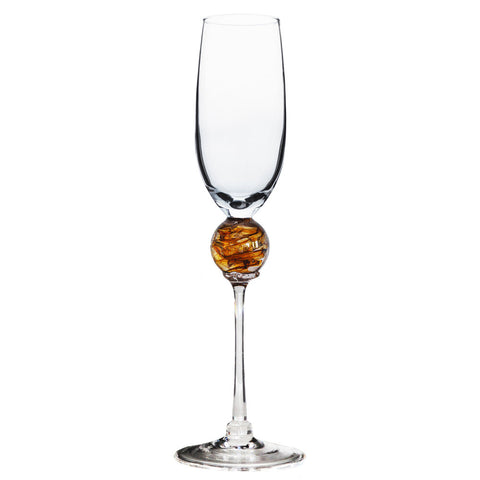 Gold Planets Champagne Flute