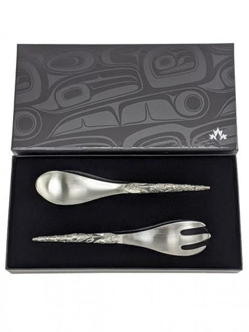 Panabo | Horn Pewter Serving Set Boxed (brushed)