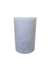 White Marbled Half Circle Resin Squamish Vase
